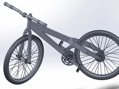  bike with manufactured frame  3D model