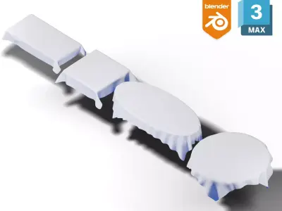 Tablecloth Set  Free 3D model