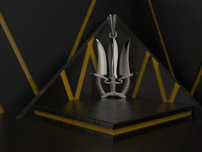 Ukrainian Trident 3D print model shop