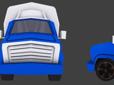 Vehicles Cartoon TeamA Low-poly 3D model