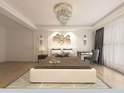 Modern bedroom 3D model