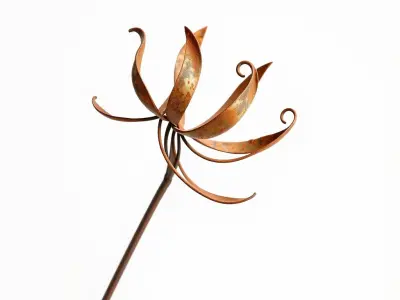 Rustic Flower Model Pack with Decorative Design Low-poly 3D model