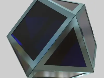 Glass Table 08 Low-poly 3D model