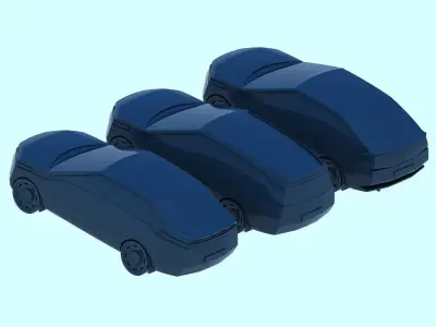 ZrK2141 three cars Free 3D model