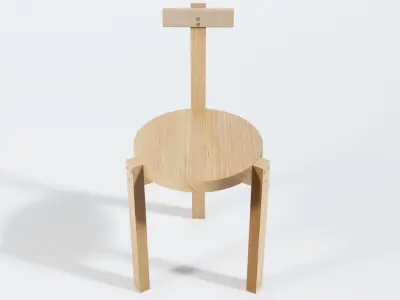 Girafa chair - brazilian furniture design 3D model
