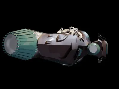 Spaceship futuristic spacecraft Free 3D model