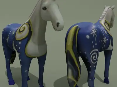 Horse Statuette Z3 3D model