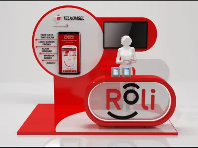 Trade Show Booth Package 3D model