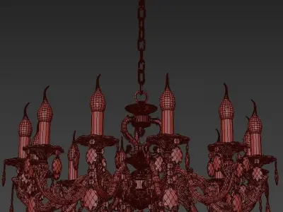 Chandelier Siena E 1 1 12 200 AG 3D model