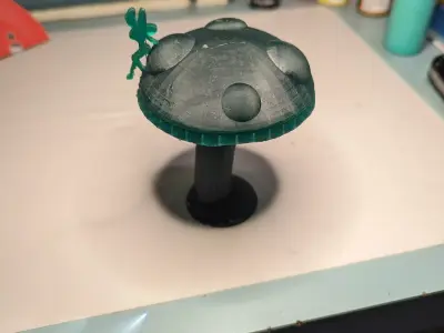 Mushroom With a Fairy on Top Free 3D print model