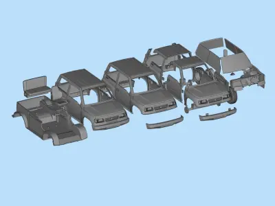 Printable body car Geo Tracker Sidekick Santana Vitara 3D print model
