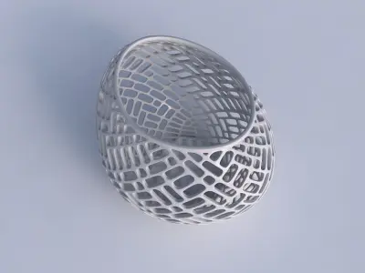 Bowl compressed 2 with lattice tiles 3D print model