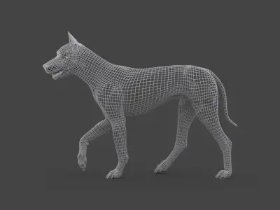 MDOG-004 Walking Animation 3D model