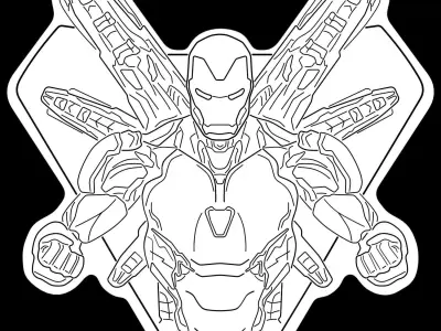 Iron Man Neon Sign 3D model