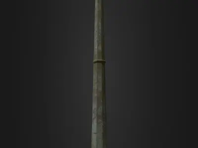 Old Worn Streetlight 03 Low-poly 3D model