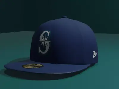 Seattle Mariners Baseball Hat 3D model