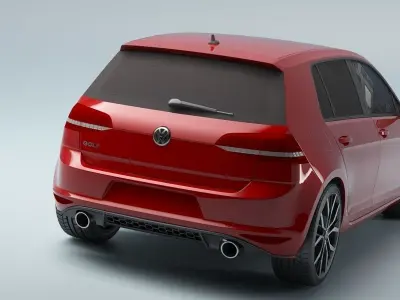 Golf 7 volkswagen r 3D model 3D model