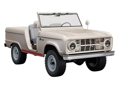 Ford bronco 1969 roadster U13 3D model