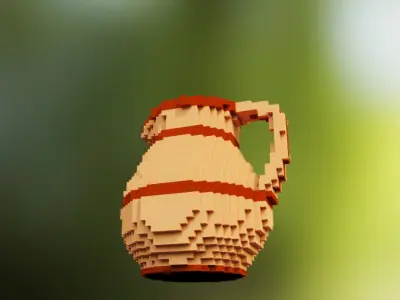 Voxel Pitcher 3D model