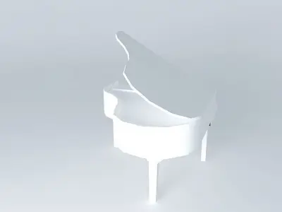 A Piano white 3D model