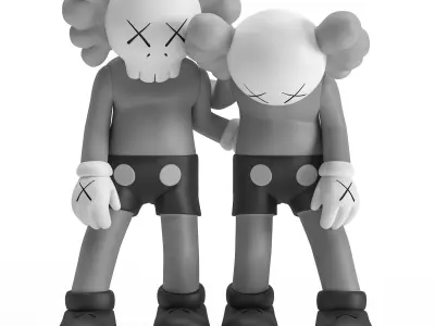 Kaws 1 two kawaii figurines 3D model