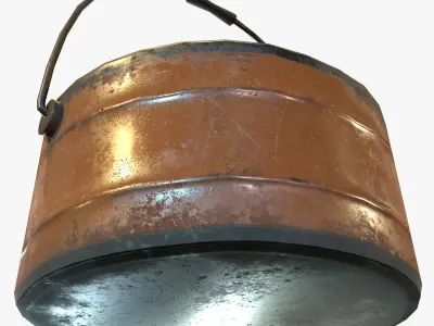 3D Vintage Retro Gas Can Game Ready PBR Textures model Low-poly 3D model