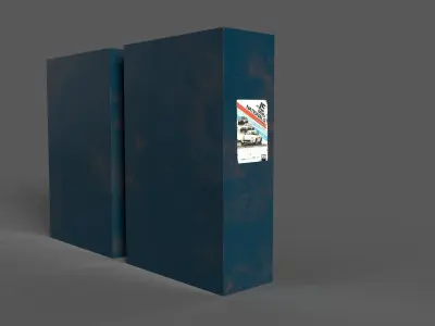 Vandalised Locker Low-poly 3D model