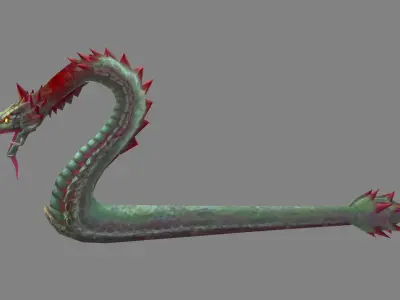 Python monster - Giant snake Low-poly 3D model