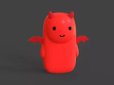 Devil Phone Toy Low-poly 3D model