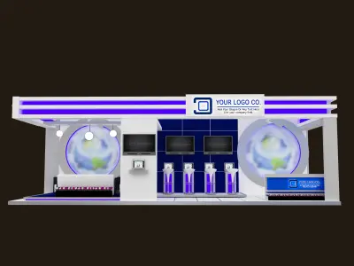 Booth Exhibition Stand a563a 3D model
