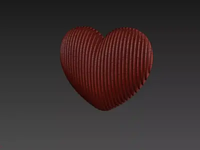 Parametric Heart Wall Decor 3D model