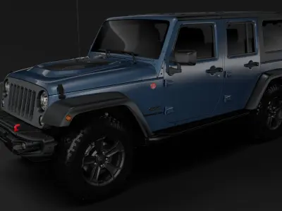 Jeep Wrangler Unlimited Rubicon Recon JK 2017 3D model
