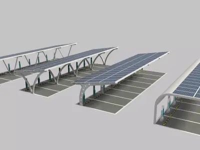 Electric Vehicle Charging Station 3D model