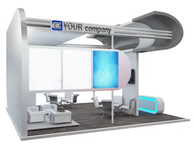  Booth Exhibition Stand a556b 3D model