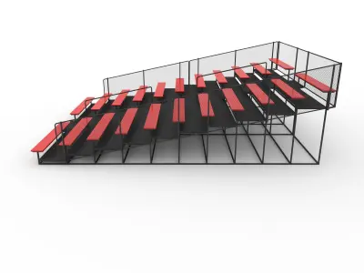 Bleachers 2 3D model