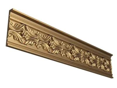 Cornice Decoration Molding 048 Low-poly 3D model
