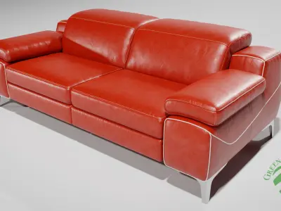 Natuzzi Leather Sofa 3D model