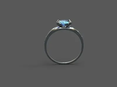 High-Quality 3D Ring Model Low-poly 3D model 2