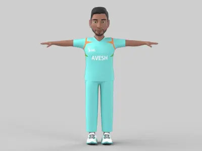 Avesh khan 3D model