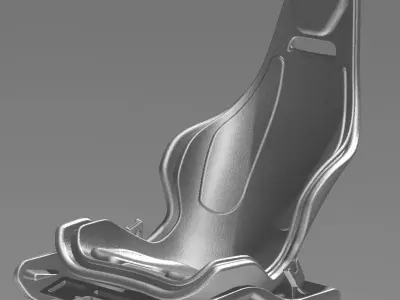 Highly Detailed Car Seat for Diecast Model and 3D Printing  3D print model