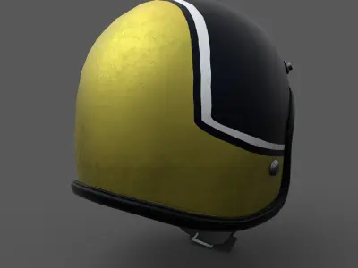 Helmet racer Generic sport scifi human ver2 Low-poly 3D model