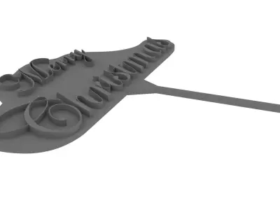 Merry Christmas 3D Printable  3D print model