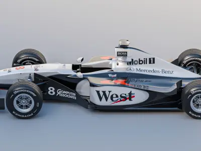 Mclaren 1998 - MP4-13 Low-poly 3D model