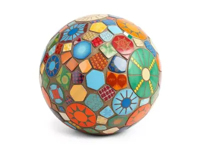 Mosaic Colorful Tiles HQ PBR Textures Set Texture