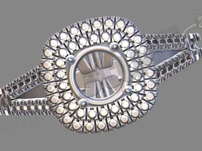 diamond mansion ring 3d model 3D print model