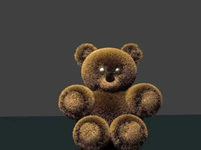 Bear tedy Low-poly 3D model