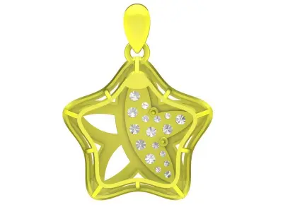 A4629 Art Diamond Star Pendant 3D Model 3D print model