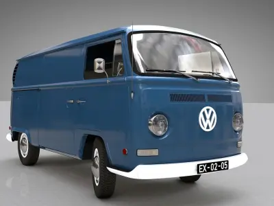 VOLKSWAGEN TRANSPORTER TYPE 2 1972 3D model