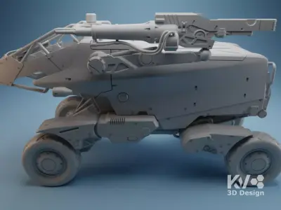 KV-Death Stranding-Pickup Off-Roader Armored 3D print model