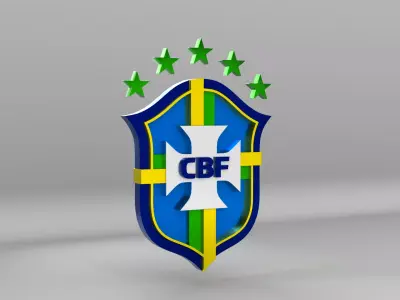 Brazil National Soccer Team Logo 3D model